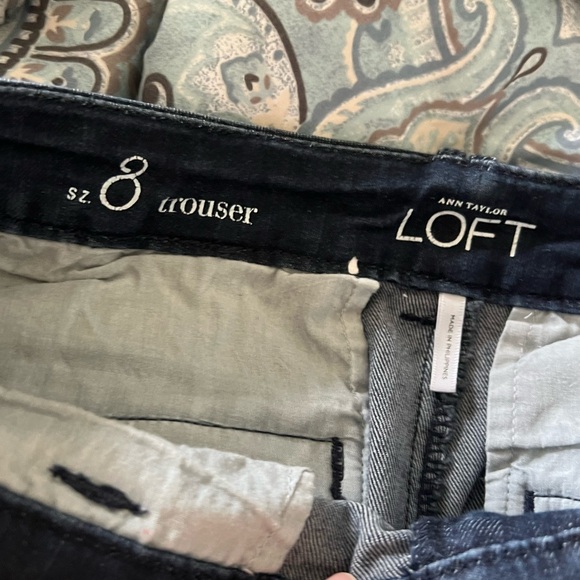 Ann Taylor Loft high waisted, wide-leg dark denim jeans, sz 8 - Picture 6 of 6